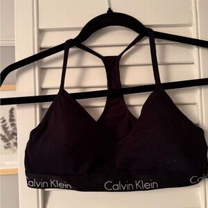 Calvin Klein Black Racerback Bralette
